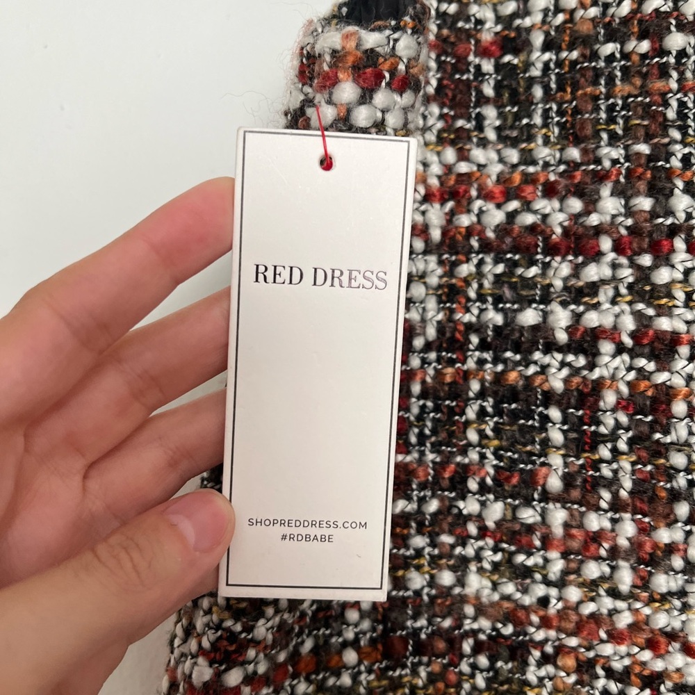 Aura Rust Tweed Sheath Dress NWT - Picture 3 of 4